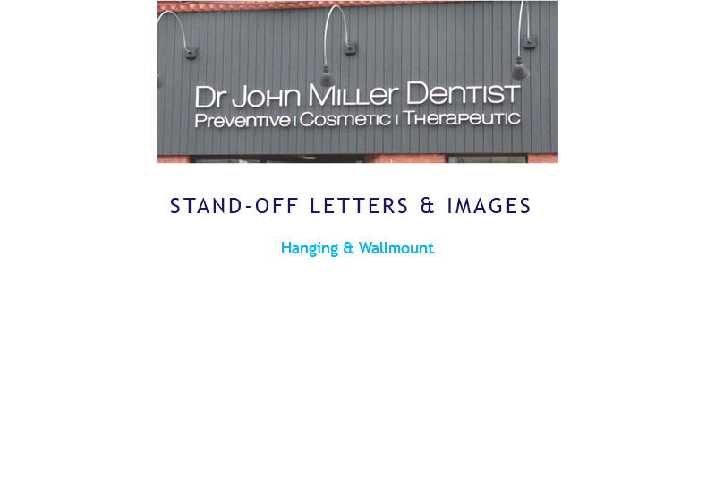 ﷯ STAND-OFF LETTERS & IMAGES Hanging & Wallmount 